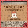 Security Provided By Alarm System Outdoor Door Mat, Gifts For Dog Lovers, Custom Doormat