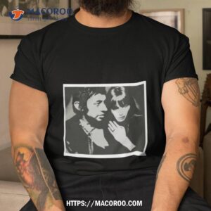 Serge Gainsbourg Jane Birkin Black And White Shirt