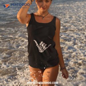 shaka skull hand sign halloween shirt tank top