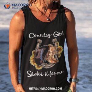 shakes it for me country music cowgirl boots shirt sunflower tech gifts for dad tank top