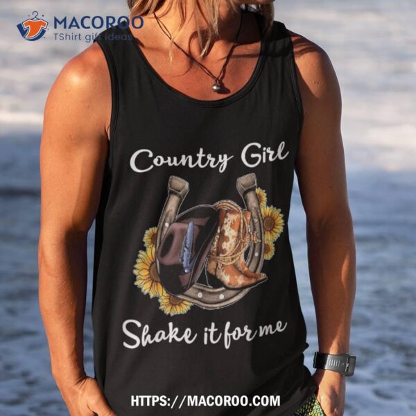 Shakes It For Me Country Music Cowgirl Boots Shirt Sunflower, Tech Gifts For Dad