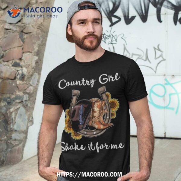 Shakes It For Me Country Music Cowgirl Boots Shirt Sunflower, Tech Gifts For Dad