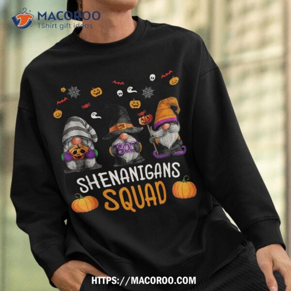 Shenanigans Squad Halloween Gnomes Pumpkin Costume Shirt, Sugar Skull Pumpkin