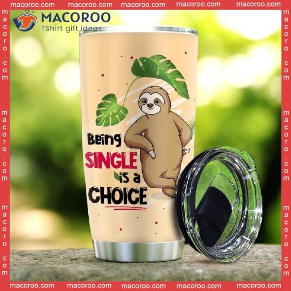 Single Sloth Stainless Steel Tumbler