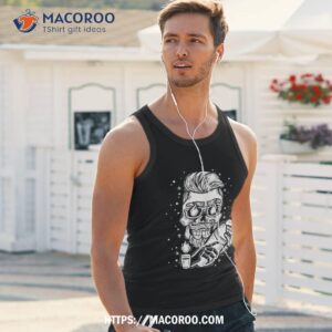 skeleton bartender lazy halloween costume skull mixologist shirt scary skull tank top