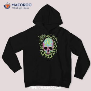 Skeleton Face Halloween Costume Spooky Radioactive Skull Shirt, Spooky Scary Skeletons