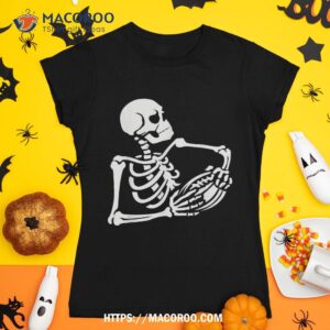 skeleton football player lazy halloween costume skull bones shirt sugar skull pumpkin tshirt 1