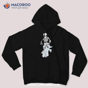 skeleton ghost lazy halloween costume funny skull spirit shirt scary skull hoodie