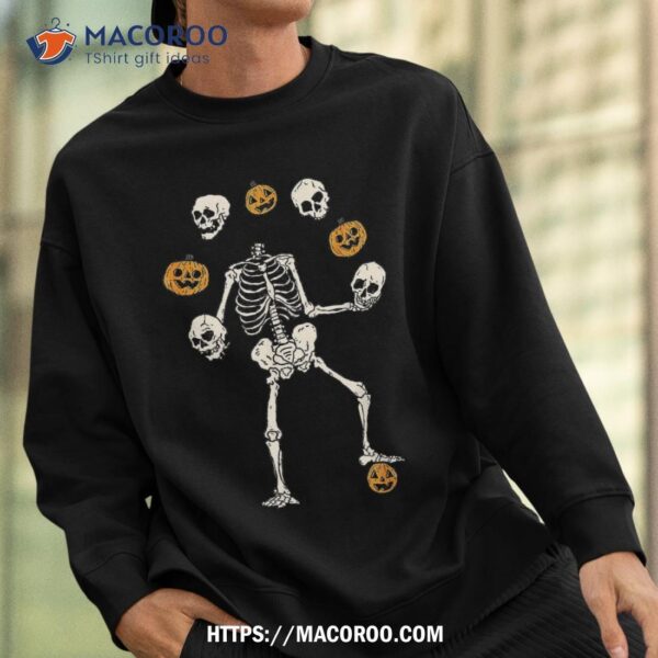 Skeleton Juggling Pumpkins Skulls Halloween Shirt, Skull Pumpkin