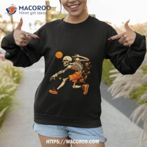 skeleton playing basketball shirt sweatshirt