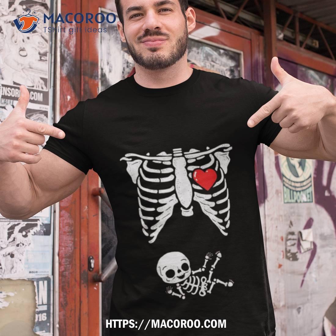 Maternity Skeleton Baby Halloween Shirt - High-Quality Printed Brand