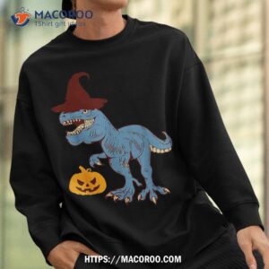 skeleton riding mummy dinosaur t rex halloween funny pumpkin shirt scary skull sweatshirt