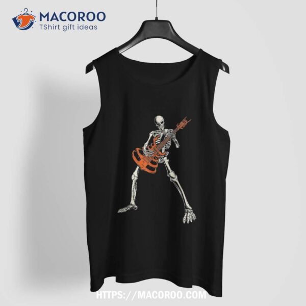 Skeleton Rock Hand Halloween Costume Cool Music Rocker Shirt, Halloween Skull