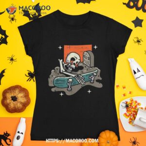 Skeleton Skateboarding Funny Halloween Skull Shirt, Halloween Skull