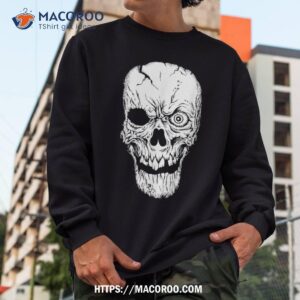 skeleton skull scary halloween rock n roll shirt sugar skull pumpkin sweatshirt