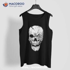 skeleton skull scary halloween rock n roll shirt sugar skull pumpkin tank top