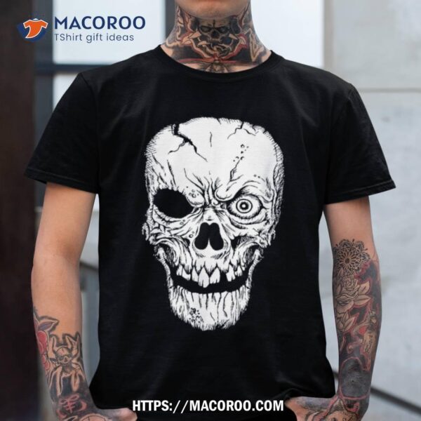 Skeleton Skull Scary Halloween Rock N Roll Shirt, Sugar Skull Pumpkin