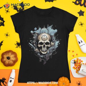 Skull & Clock, Gothic, Halloween Day Of The 2023 Graphic Shirt, Halloween Skull