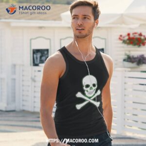 skull amp crossbones jolly roger pirate flag creepy graphic shirt skeleton masks tank top