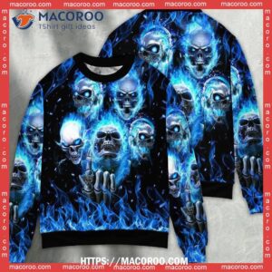 skull blue angry ugly christmas sweater spiderman christmas sweater 2