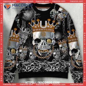 Skull Blue Smoke Flaming Cheap Ugly Christmas Sweater