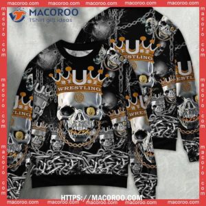 skull blue smoke flaming sweater ugly christmas cute ugly christmas sweater 2