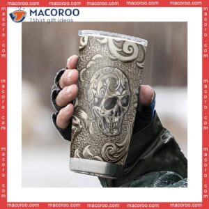 Skull Bronze Stainless Steel Tumbler