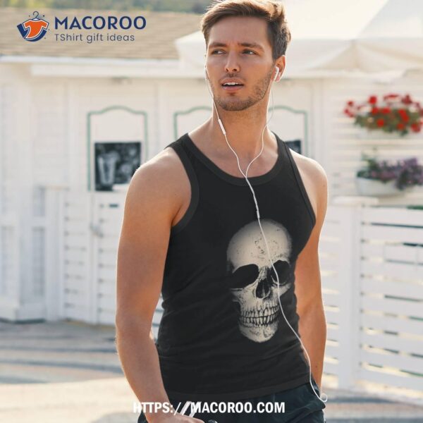 Skull Face Distressed Vintage Design Style For Halloween Shirt, Sugar Skull Pumpkin