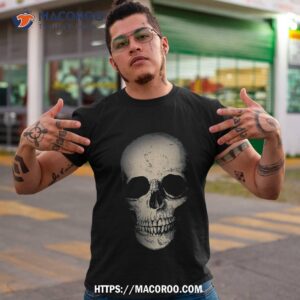 skull face distressed vintage design style for halloween shirt sugar skull pumpkin tshirt