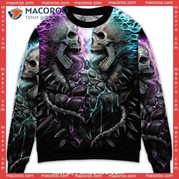 Skull Flaming Best Christmas Sweaters