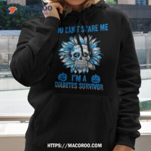 Skull Flower You Can’t Scare Me I’m A Diabetes Survivor Halloween 2023 Shirt