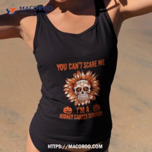 Skull Flower You Can’t Scare Me I’m A Kidney Cancer Survivor Halloween 2023 Shirt