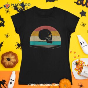 skull head retro vintage distressed halloween shirt sugar skull pumpkin tshirt 1