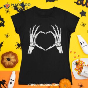 Skull Heart Hands Halloween Shirt, Halloween Skull