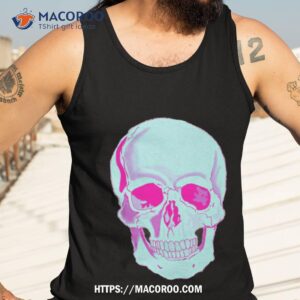 skull neon halloween shirt tank top 3