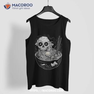 skull ra halloween costume skeleton japanese noodles shirt spooky scary skeletons tank top