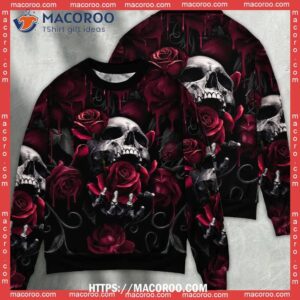 skull rose blood dark screaming sweater ugly christmas star wars ugly christmas sweater 2