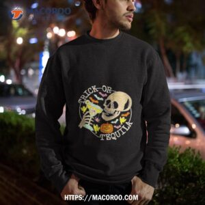 skull trick or tequila halloween shirt sweatshirt