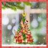 Sloth-shaped Custom Christmas Acrylic Ornament