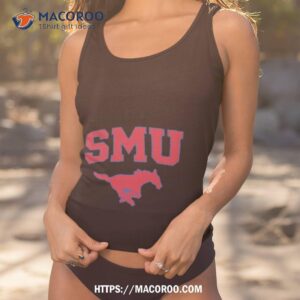smu blue logo amp red peruna shirt tank top 1