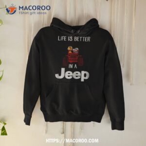 Snoopy And Charlie Brown Life Is Better In A Jeep 2023 Shirt