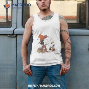 snoopy and charlie dress up to get candy halloween 2023 shirt tank top 2