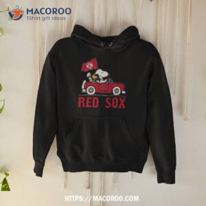 Snoopy And Woodstock Driving Car Boston Red Sox Shirt