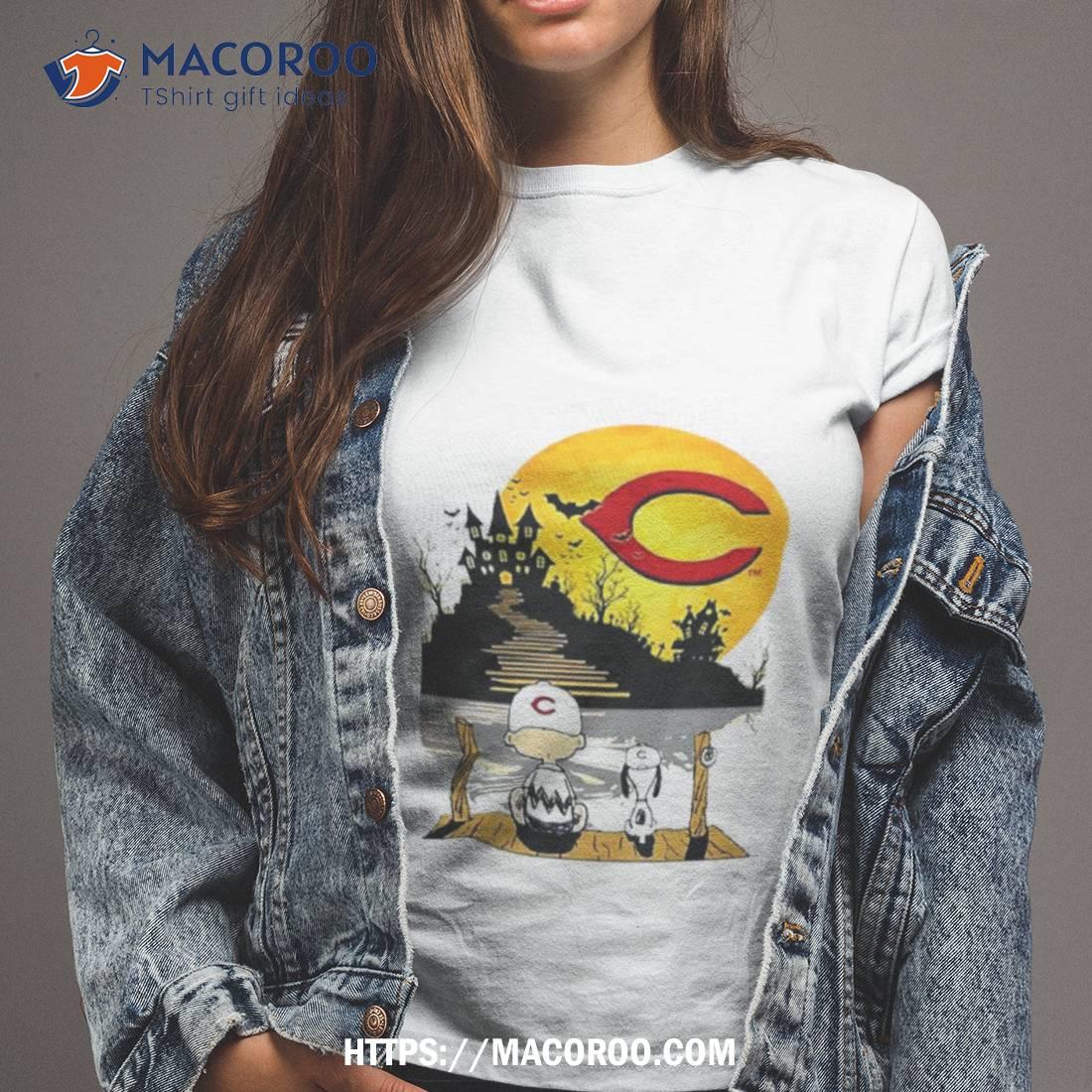 Houston Astros Snoopy and Charlie Brown Sit Under Moon Peanuts Halloween  2023 Shirt, hoodie, longsleeve, sweater