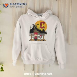 Snoopy Charlie Brown Sit Under Moon Cleveland Guardians Halloween Shirt 1 snoopy charlie brown sit under moon cleveland guardians halloween shirt hoodie