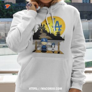 Snoopy Charlie Brown Sit Under Moon Los Angeles Dodgers Halloween Shirt 1 snoopy charlie brown sit under moon los angeles dodgers halloween shirt hoodie