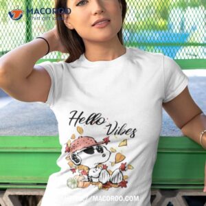 snoopy hello vibes fall shirt tshirt 1