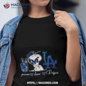 Snoopy peace love Los Angeles Dodgers shirt, hoodie, sweater and v-neck t- shirt