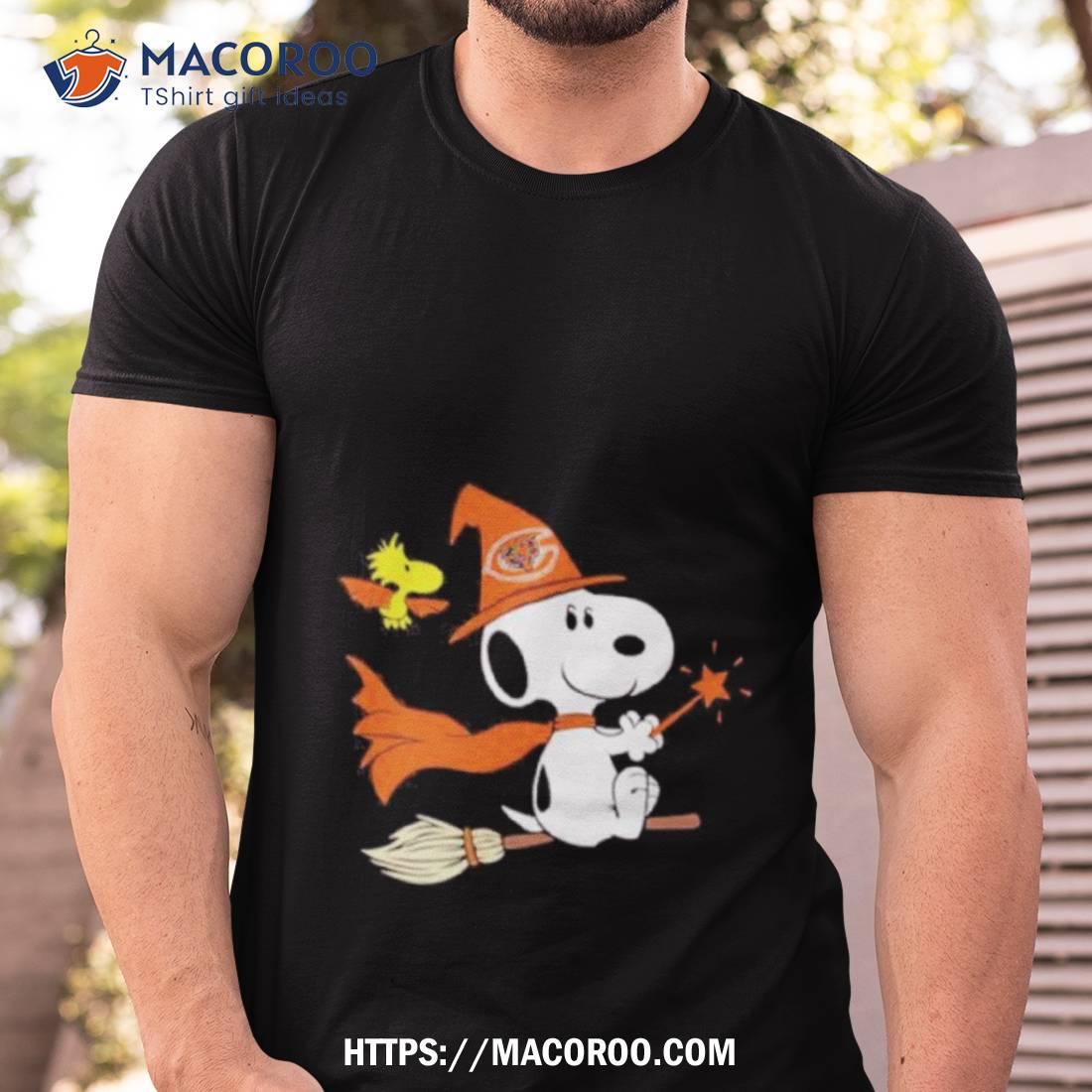 Snoopy Witch Chicago Bears Happy Halloween Shirt