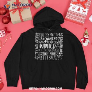 snowflakes snow snuggle winter shirt beach snowman hoodie